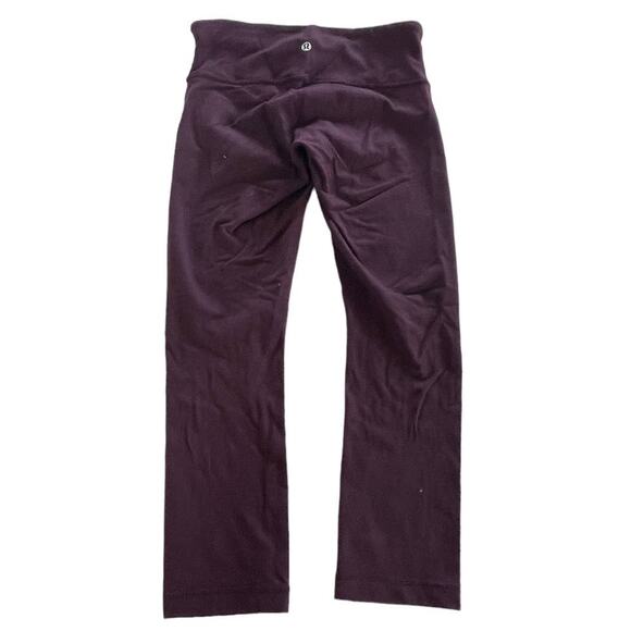 Lululemon Leggings Womens 4 Purple Wunder Under Crop III Full-On Luon 21" - Picture 5 of 13